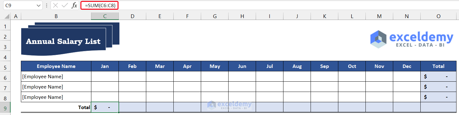 How To Prepare Annual Budget For A Company In Excel