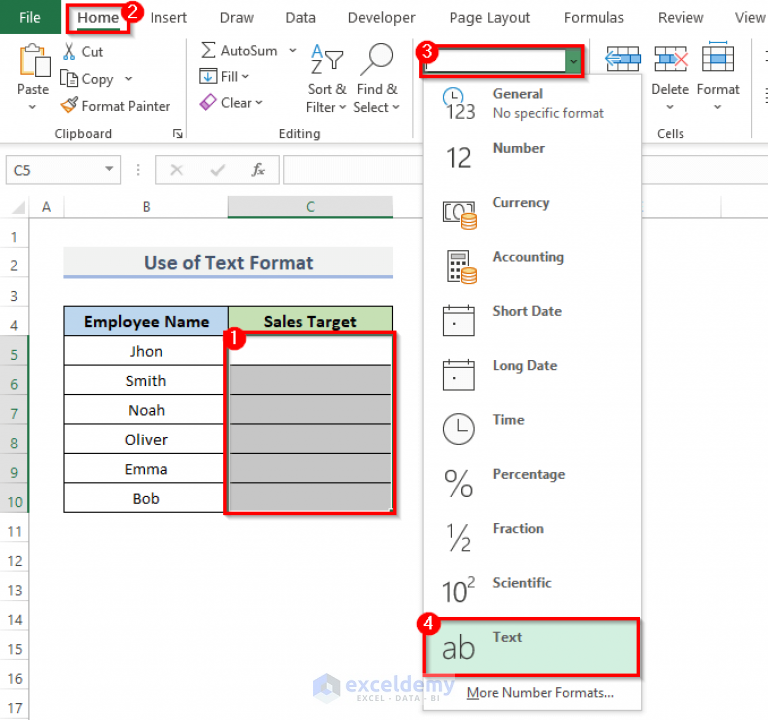 how-to-put-sign-in-excel-without-formula-5-ways-exceldemy