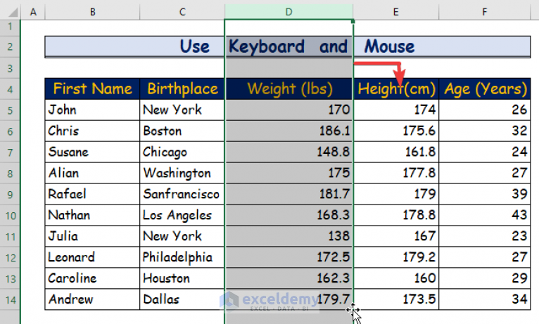 How To Rearrange Columns In Excel (4 Ways) - ExcelDemy