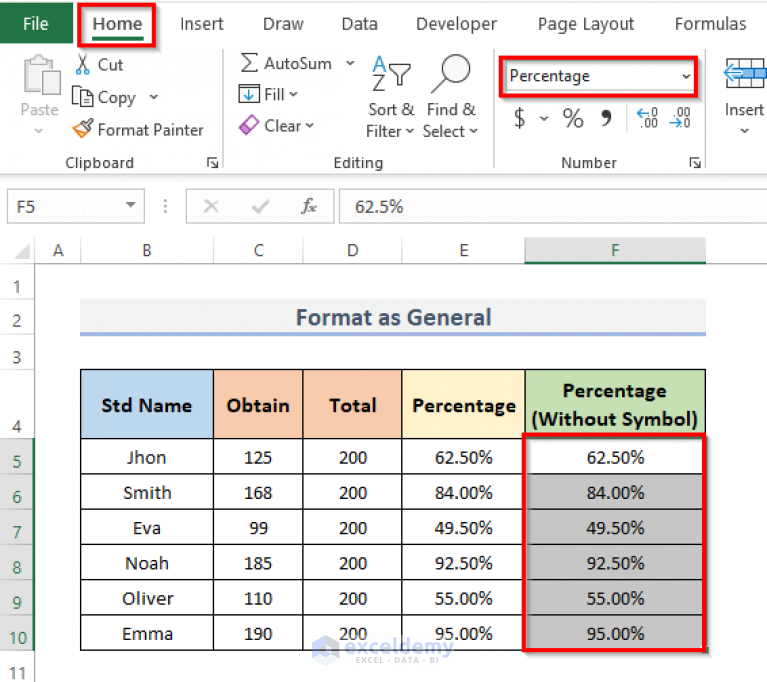 how-to-remove-percentage-symbol-in-excel-without-changing-values