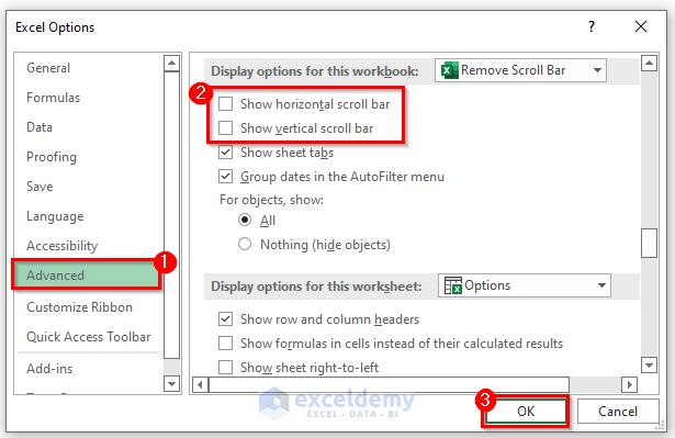  How To Remove Scroll Bar In Excel 3 Easy Ways ExcelDemy