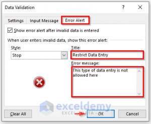 How To Restrict Data Entry In Excel Cell (2 Simple Methods) - ExcelDemy