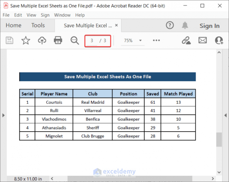 How To Save Multiple Worksheets As One Document In Excel