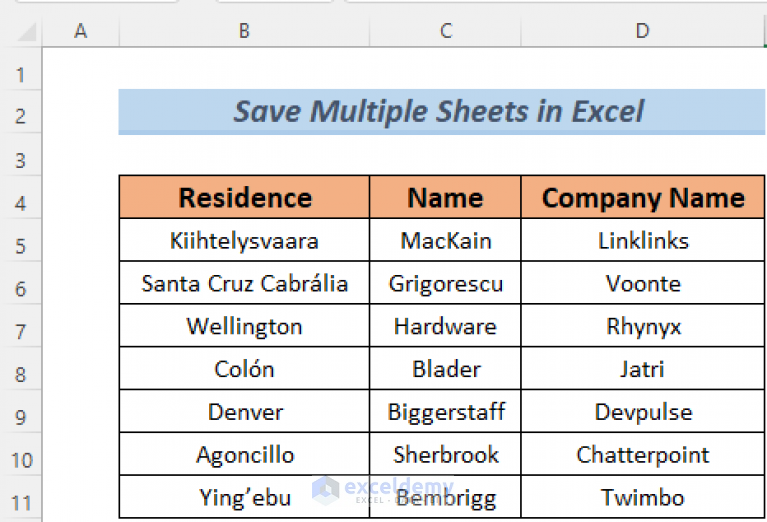  How To Save Multiple Sheets In Excel 6 Ideal Methods 