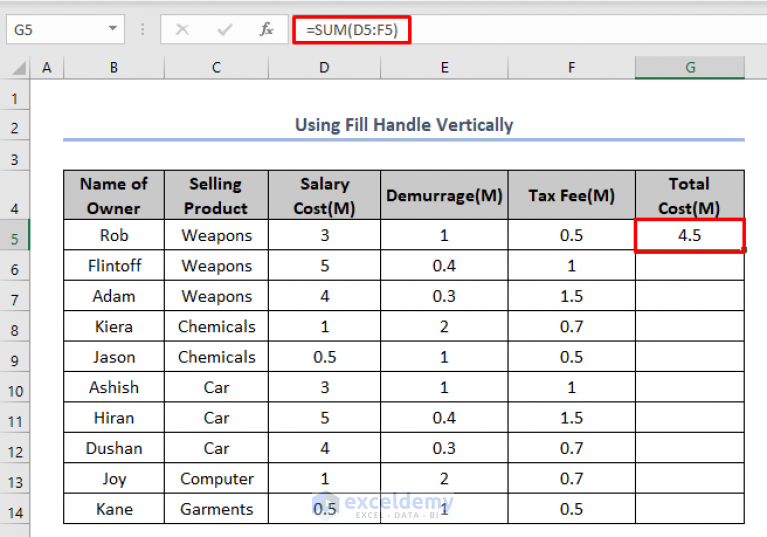 how-to-use-fill-handle-to-copy-formula-in-excel-2-useful-examples