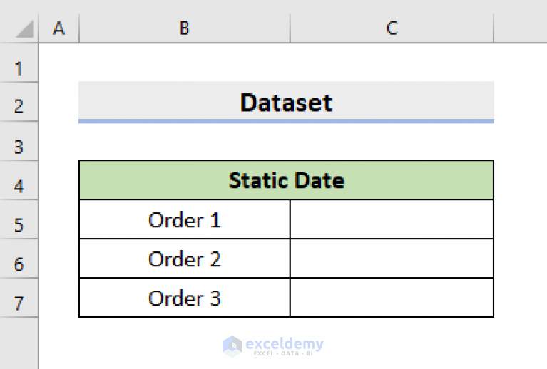 how-to-insert-static-date-in-excel-4-simple-methods-exceldemy