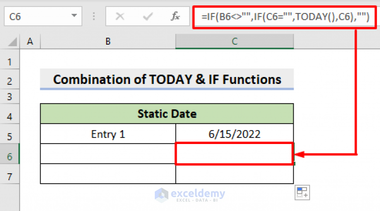 how-to-insert-static-date-in-excel-4-simple-methods-exceldemy