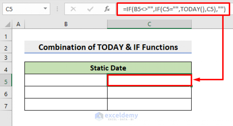 how-to-insert-static-date-in-excel-4-simple-methods-exceldemy