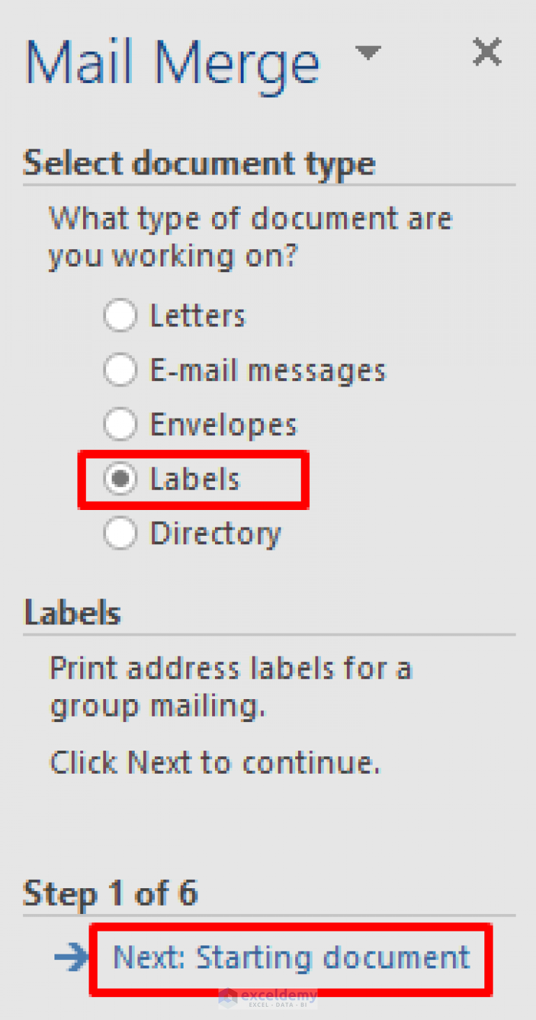 How To Mail Merge Labels From Excel To Word With Easy Steps 8738