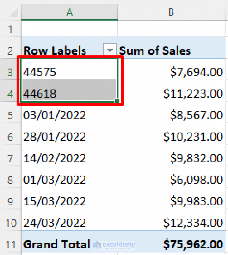 Fixed Excel Pivot Table Not Grouping Dates By Month 9310