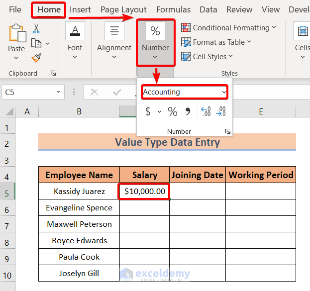  Types Of Data Entry In Excel A Quick Overview ExcelDemy