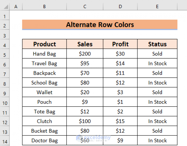 how-to-alternate-row-colors-in-excel-without-table-5-methods