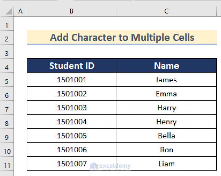 how-to-add-a-character-in-excel-to-multiple-cells-5-easy-ways