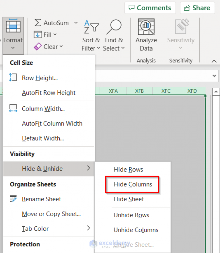 how-to-hide-unused-columns-in-excel-5-quick-tricks