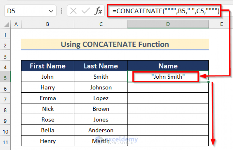 how-to-add-double-quotes-in-excel-concatenate-5-easy-ways