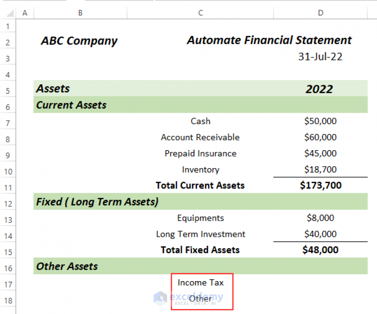 How to Automate Financial Statements in Excel (with Easy Steps)