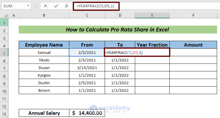 how-to-calculate-pro-rata-share-in-excel-with-2-examples