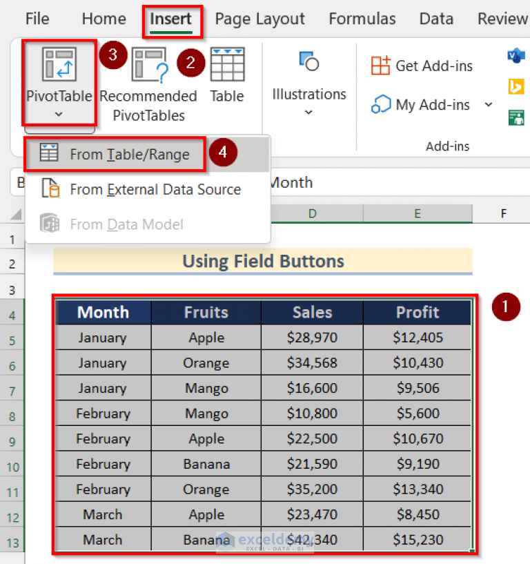 How To Add A Filter To A Pivot Chart In Excel