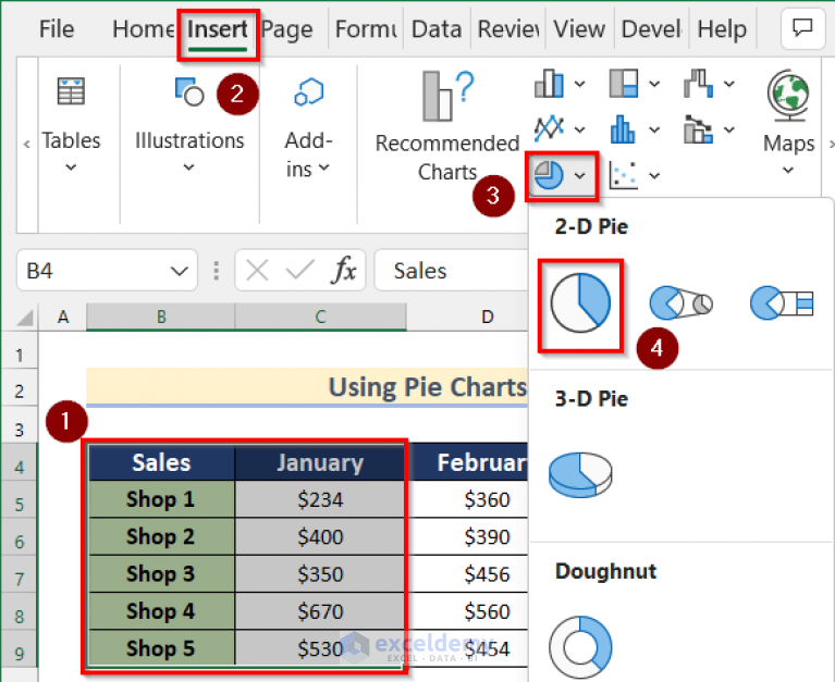 how-to-make-multiple-pie-charts-from-one-table-3-easy-ways