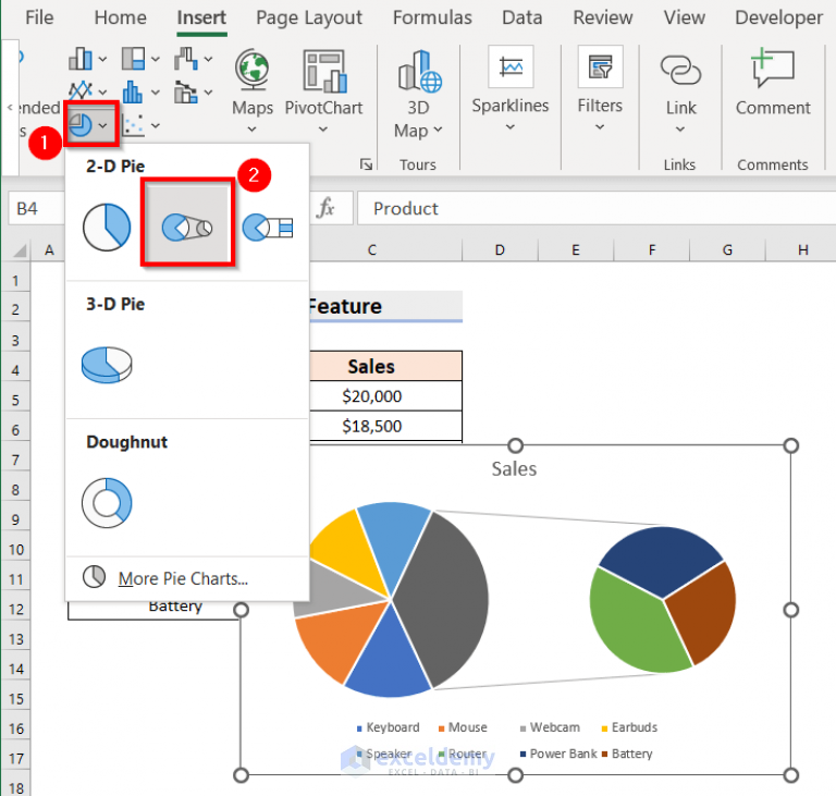 How To Make Pie Of Pie Chart In Excel With Easy Steps Exceldemy