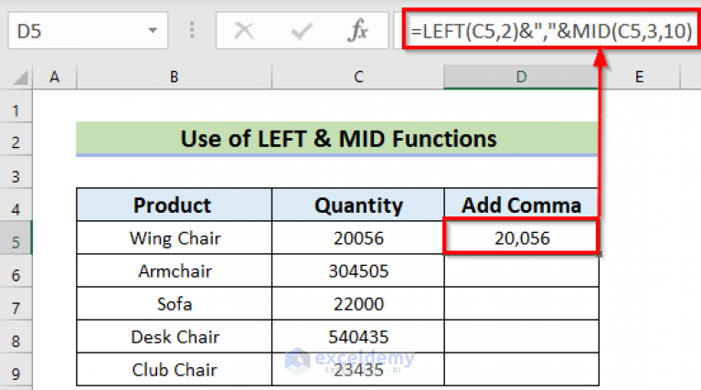 how-to-put-comma-after-2-digits-in-excel-9-quick-methods