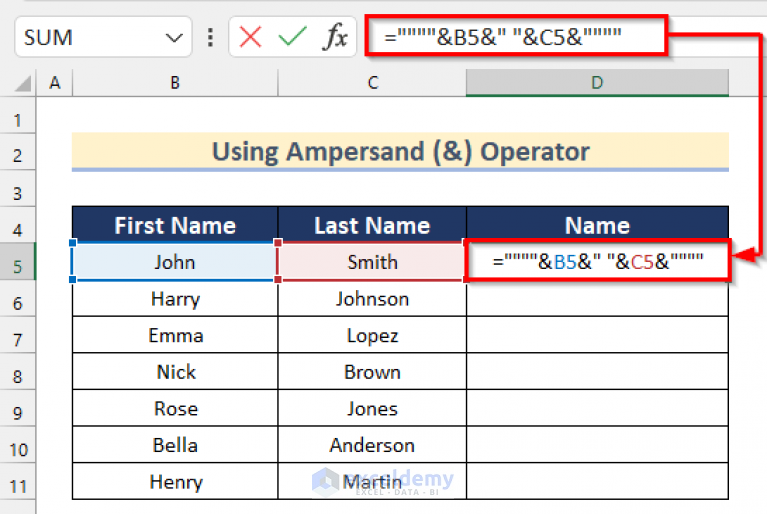 How To Use Double Quotes In Excel Formula