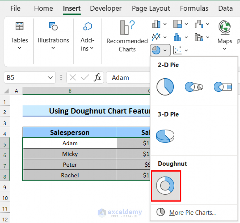 how-to-make-a-doughnut-chart-in-excel-2-suitable-examples