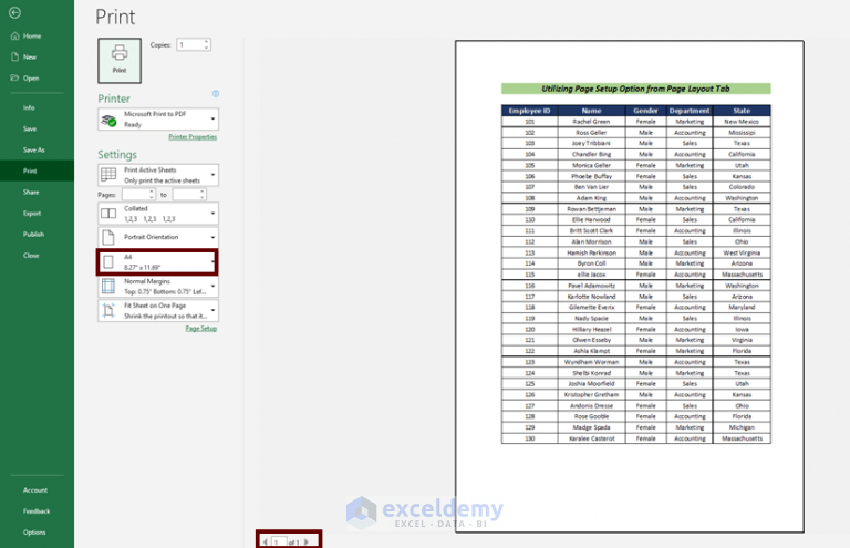 How To Print Full Page Of Excel Sheet In A4 Size 5 Simple Ways 5622