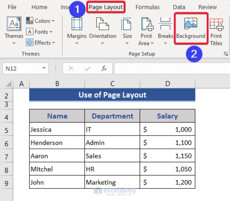 How to Change Background in Excel Sheet (4 Suitable Ways)