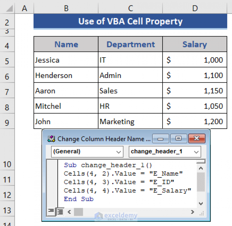 how-to-change-column-header-name-in-excel-vba-3-examples