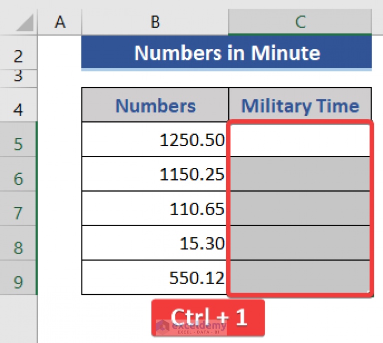 Convert Number to Military Time in Excel (2 Easy Methods)