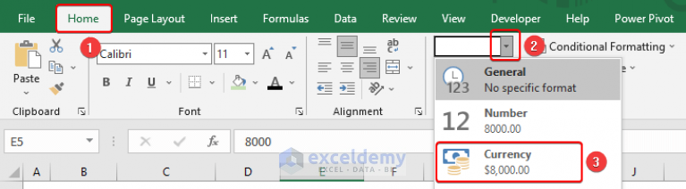 Currency with 2 Decimal Places in Excel (with Quick Steps)