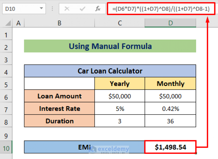 how-to-make-emi-formula-in-excel-with-suitable-example