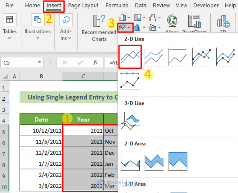 Excel Chart by Month and Year (2 Suitable Examples) - ExcelDemy