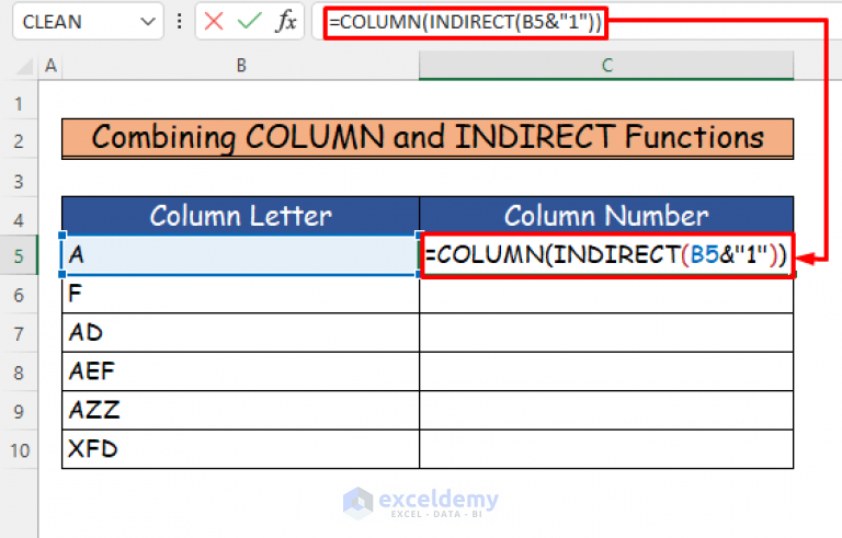 Column Letter to Number Converter in Excel (5 Easy Examples)