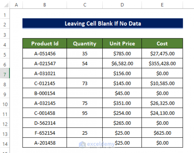 how-to-leave-cell-blank-if-there-is-no-data-in-excel-5-ways