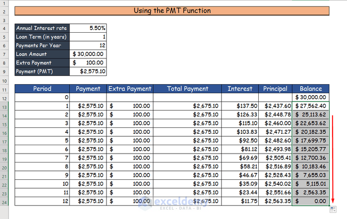 how-to-create-loan-calculator-with-extra-payments-in-excel