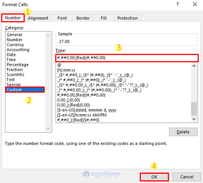 Excel Negative Numbers in Brackets and Red (2 Examples)