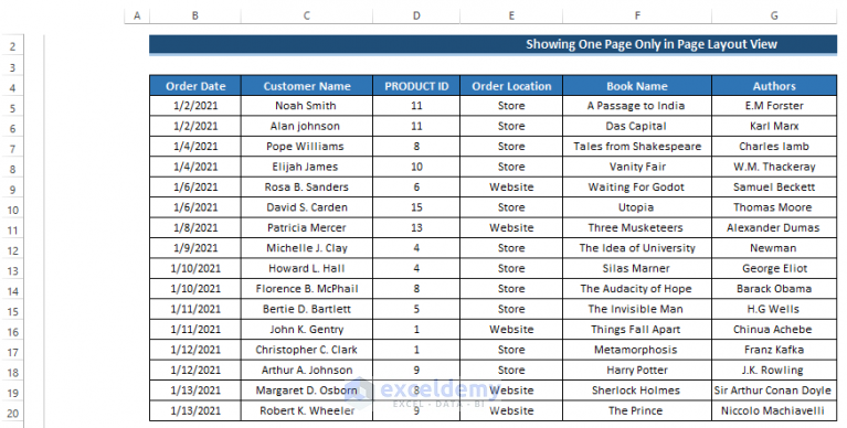 how-to-show-only-one-page-in-excel-page-layout-view-4-ways