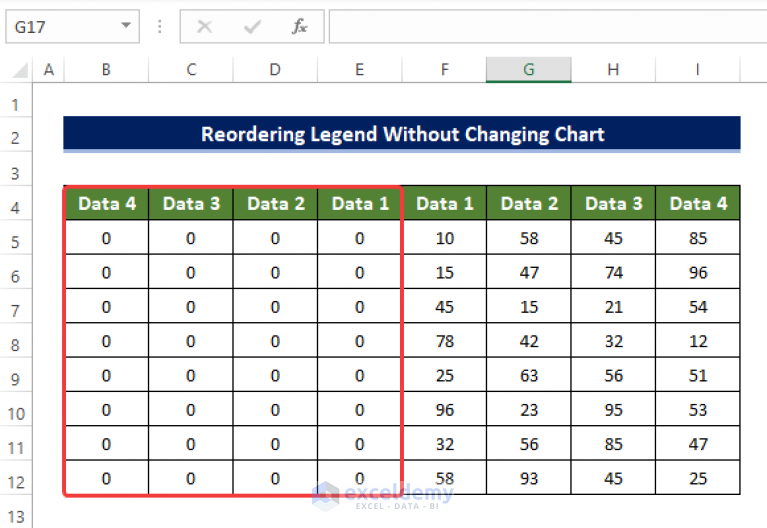 How to Reorder Legend Without Changing Chart in Excel