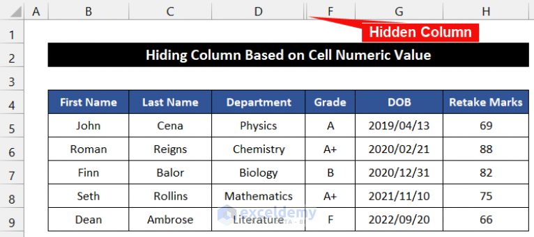 Excel VBA: Hide Columns Based On Cell Value (15 Examples)