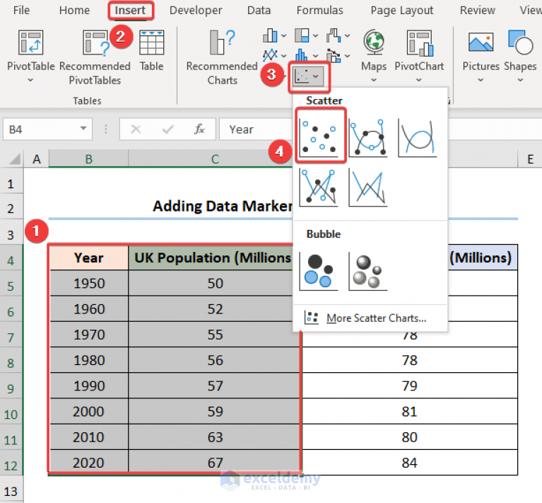 how-to-add-data-markers-in-excel-2-easy-examples