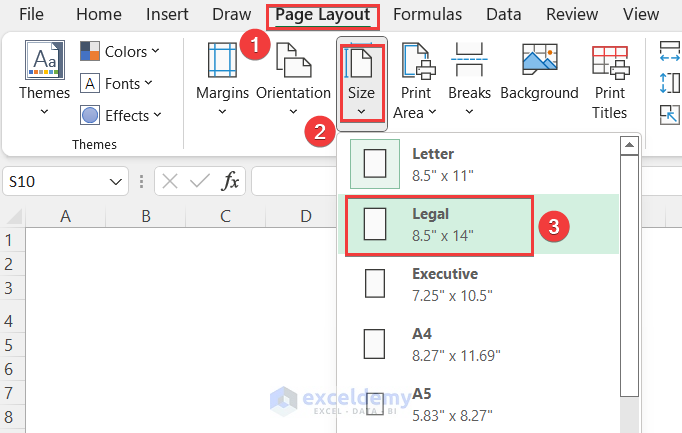 How To Add Legal Paper Size In Excel ExcelDemy