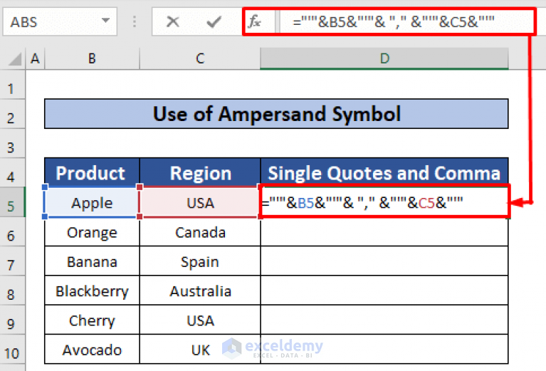 How To Add Single Quotes And Comma In Excel Formula 4 Ways 