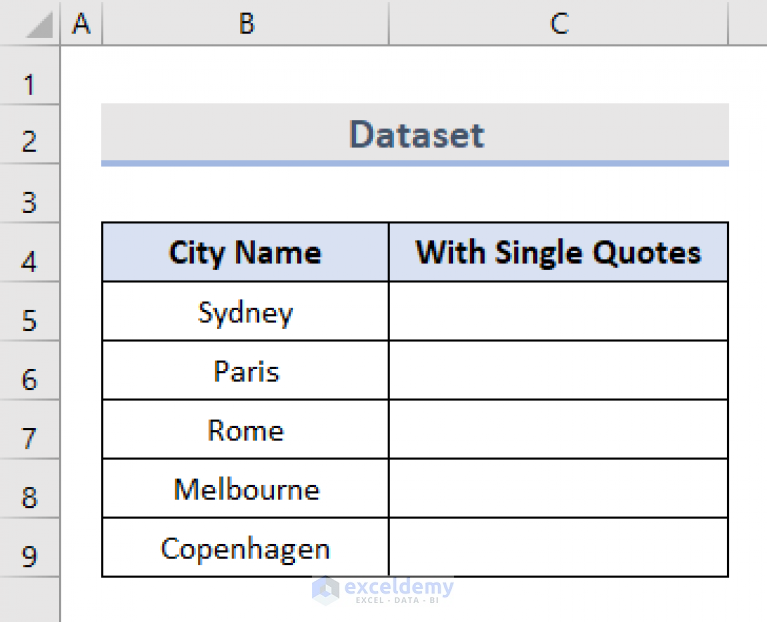 How To Insert Single Quotes In Excel