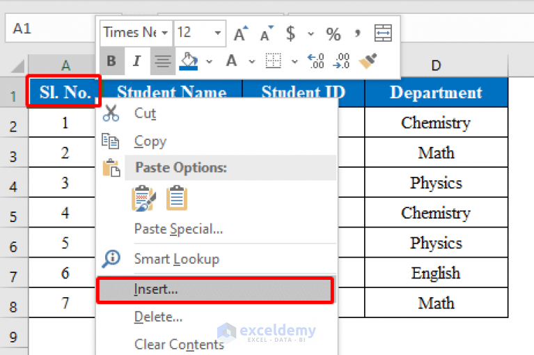 how to add a title in excel table