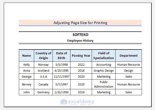 How To Adjust Page Size For Printing In Excel 6 Quick Tricks 