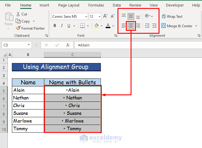 how-to-align-bullet-points-in-excel-2-easy-ways-exceldemy