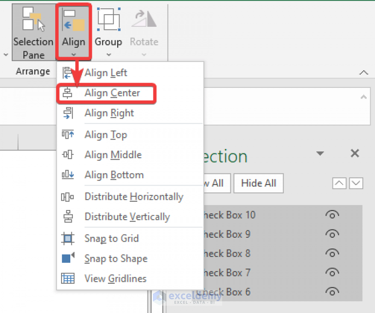 how-to-align-checkboxes-in-excel-2-easy-ways-exceldemy