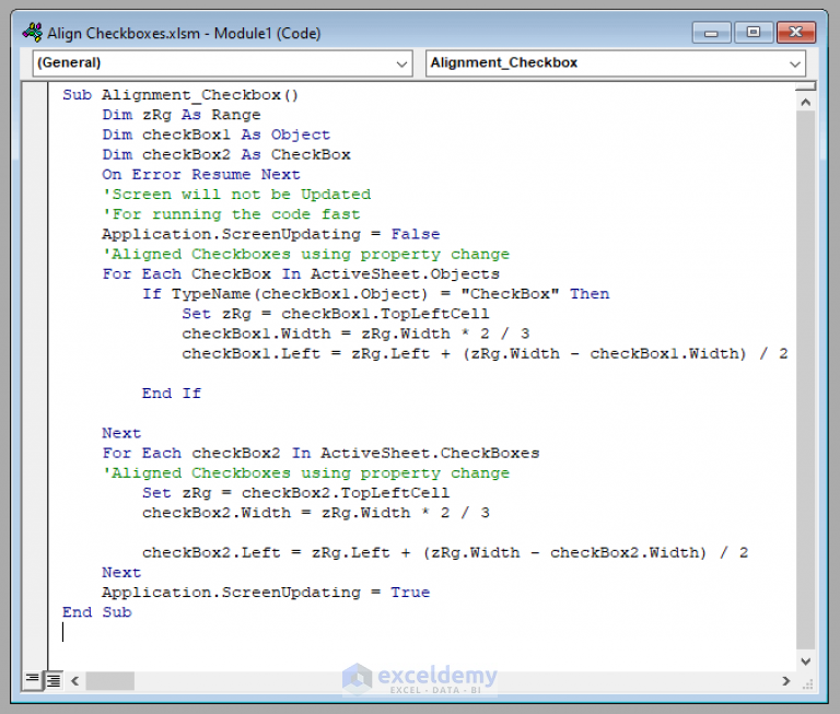 how-to-align-checkboxes-in-excel-2-easy-ways-exceldemy